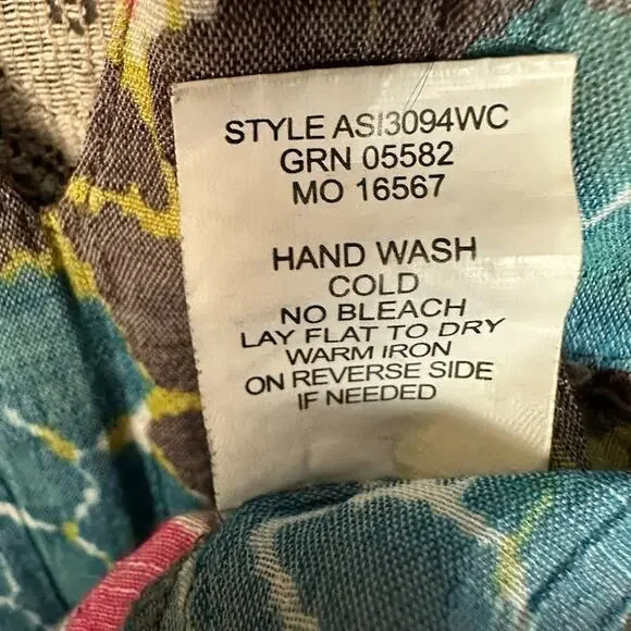 Fig And Flowers Top Womens 3X Pink Floral Long Sleeve Lightweight Boho Cottage - Picture 9 of 13